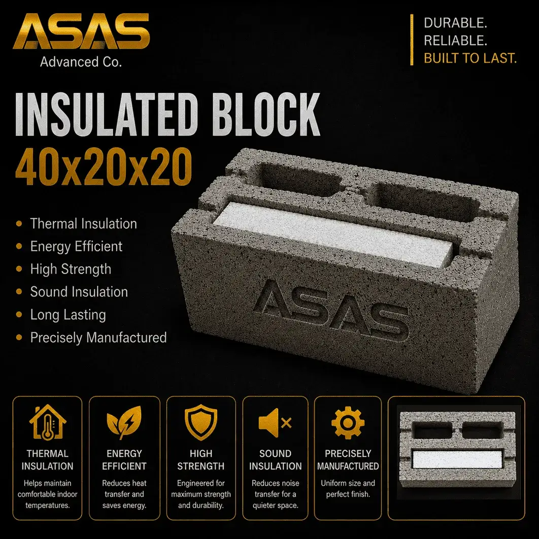 ASAS Advanced Co concrete block production factory in Saudi Arabia